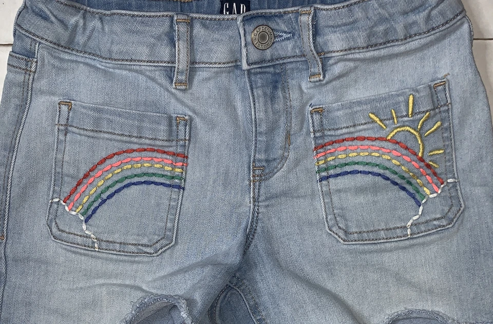 Б/у детские эластичные джинсовые шорты Gap стандартных размеров для девочек (размер 12) - Изображение 2 из 4