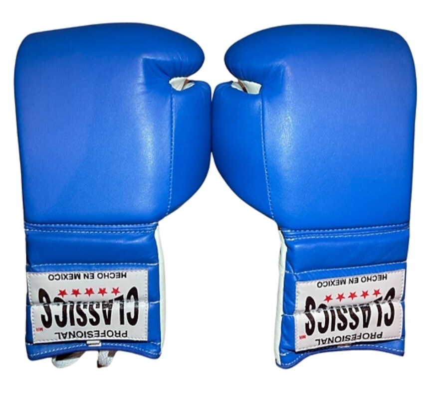 NEW Classics Standard Training Boxing Gloves 14oz Lace Up Blue Zepol