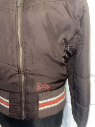 LADIES SIZE 8-10 BROWN QUILTED STABLE JACKET HORSEWARE IRELAND MINIMAL WEAR - Picture 3 of 8