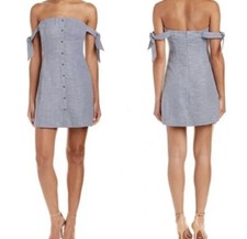 ASTR the label Araceli Off Shoulder Dress in Blue, Size M