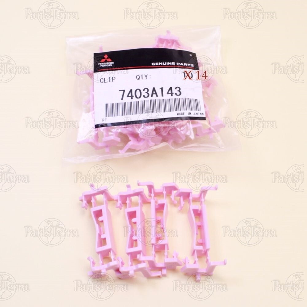 NEW GENUINE MITSUBISHI LANCER PINK PLASTIC DRIP ROOF MOLDING CLIPS