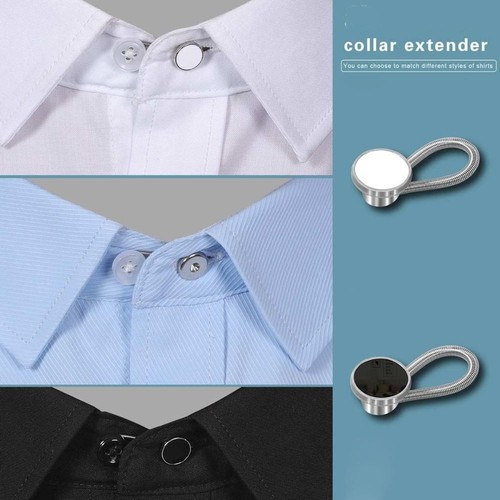 8Pcs Elastic Collar Button Extender for Shirt Dress Pants - Picture 6 of 15