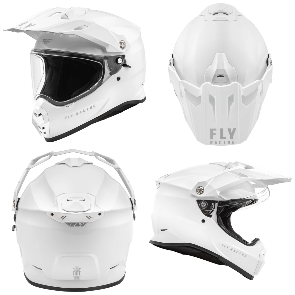 Fly Racing On-Road White Motorcycle & Powersports Helmets for sale