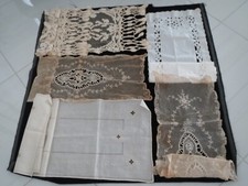 5 Vtg Dresser Scarves Cutwork French Net Filet Lace Linen