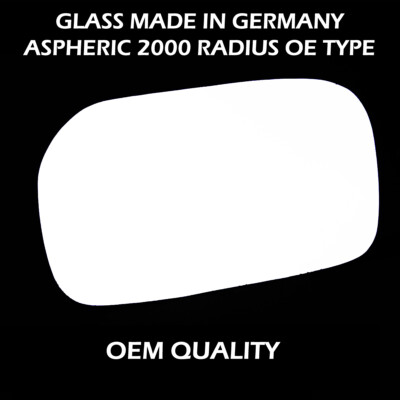 Fits Honda Stream 2001 - 2005 Wing Mirror Glass Convex Left Side (UK Passenger)
