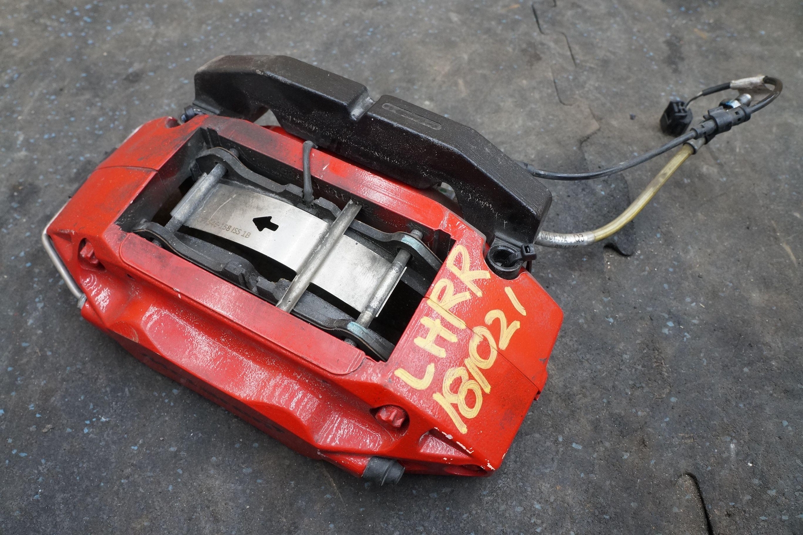 Rear Left Brake Caliper & Bracket Red 11C0485CP OEM McLaren 570S 650S 2017