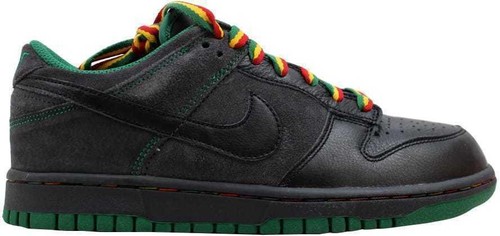 VTG Nike Dunk Low CL Rasta Jamaica Shoes Men Size 11 Black  display picture 1