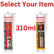 Vitcas High Temperature Heat Resistant Sealant up to 1300°C-1250°C 300ml Tube UK