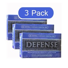 DEFENSE Soap Bar 4 oz - 3 PACK -100 Natural Herbal Grade Tea Tree Oil