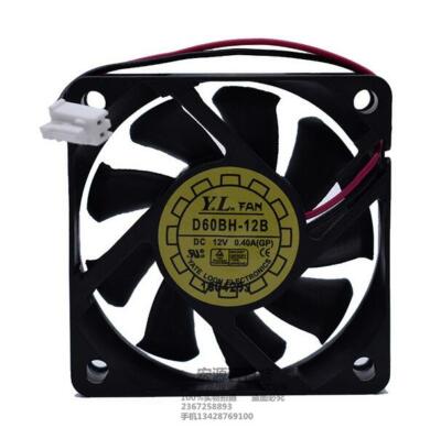 Y.L.FAN D60BH-12B 6015 6CM DC 12V 0.40A 2 Wire Fan