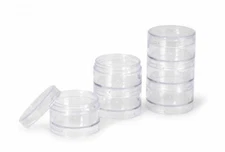 Factory Direct Craft Round Screw Together Stacking Containers | 18 Pieces