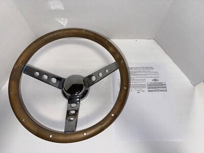 Grant 213 Walnut Classic Wood 13 1/2  Hot Rod Steering Wheel