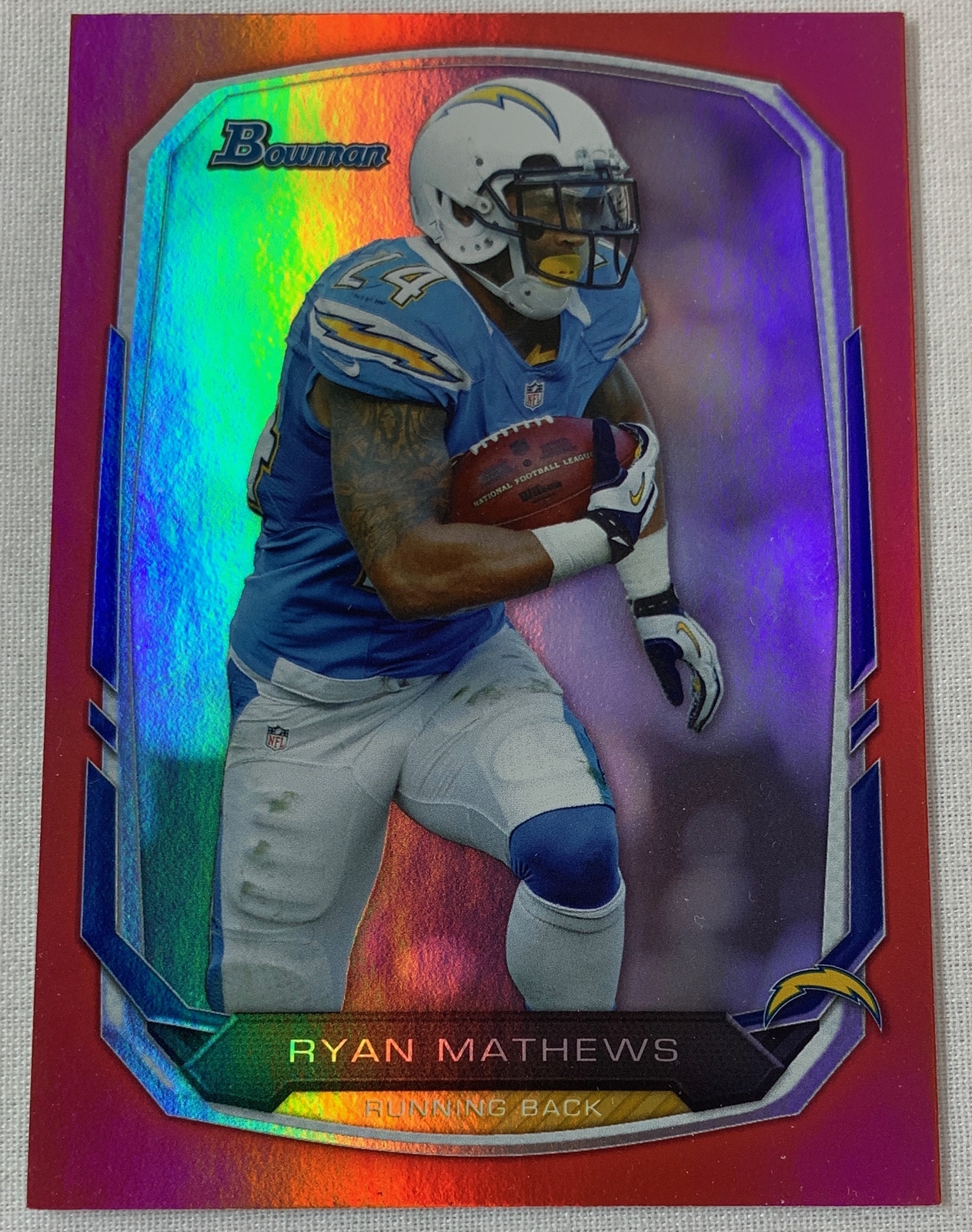 2013 Bowman red #62 ~ RYAN MATHEWS ~ 2/25