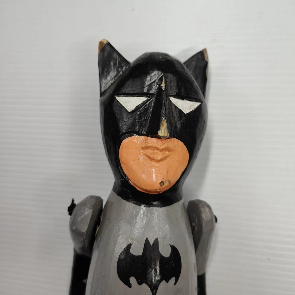 Muñeca marioneta Batman Superman de madera figura de superhéroe brazos y piernas articulados Foto 2 de 4