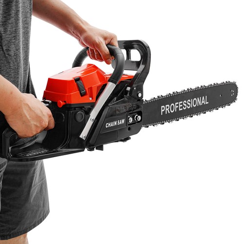 58CC Gasoline Powered Chain Saw 20" Gas Chainsaw Garden Trimming Wood Cutter Saw - Picture 6 of 16