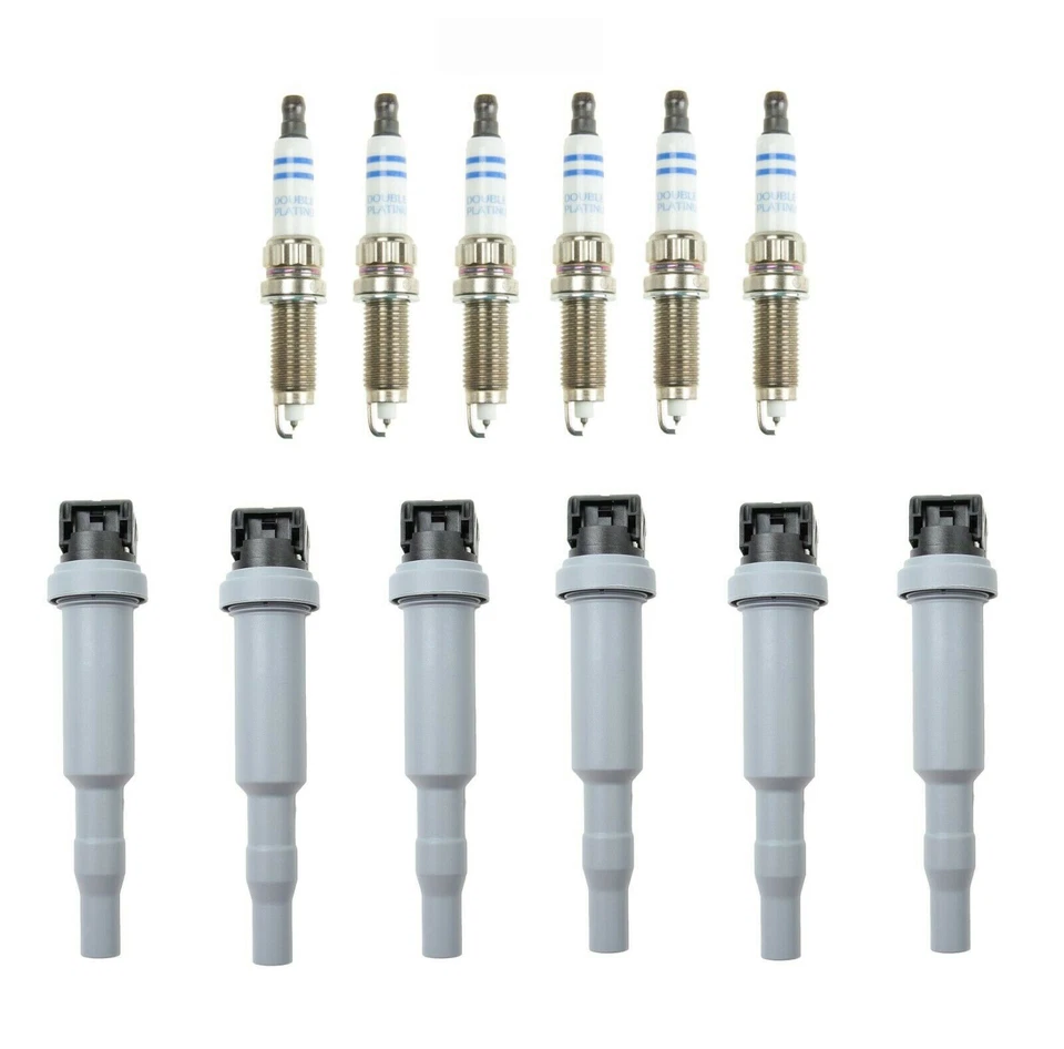 BOSCH Ignition Coils & Spark Plug Kit Set Of 6 for BMW 335i 435i 535i 640i X5 X6 - Image 2 of 2