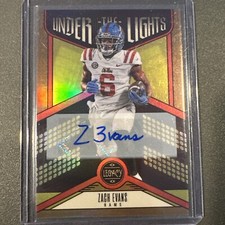 ZACH EVANS ROOKIE UNDER THE LIGHTS AUTO BRONZE /100 Panini Legacy Ole Miss