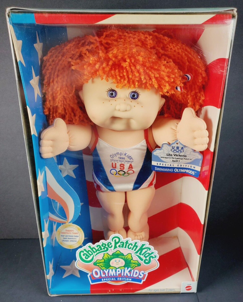 NEW 1996 Cabbage Patch Swimming Olympikids Special Edition Red