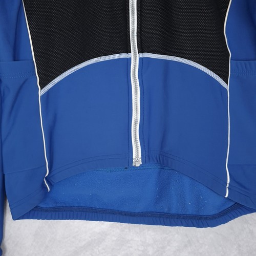 Assos Cycling Jacket Mens Large Blue Black Prosline Air Block Long Sleeve Jersey - Picture 8 of 24