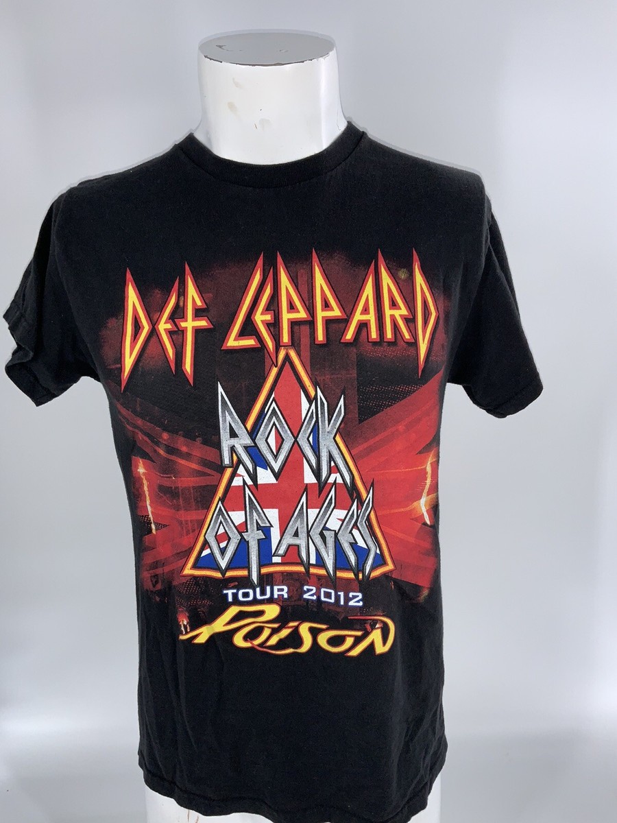 Def Leppard Poison 2012 Concert Rock Ages T-Shirt S Men Def Leppard Poison 2012 Concert Rock Ages T-Shirt S Men