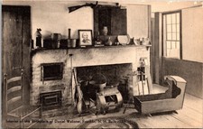 Interior Birthplace Daniel Webster Franklin NH New Hampshire Postcard UNP VTG