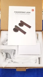 Modèle de verrouillage d'impression du doigt Smart Lock TY196 -ORB Application Tuya & Clés de sauvegarde noir