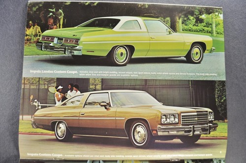 1976 Chevrolet Caprice Classic & Impala Brochure Landau S Excellent Original 76 - Picture 5 of 9