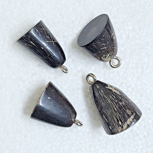Real Horn Tip Toggle Button 25mm Metal Shank Light or Dark Vtg Sewing Art Crafts - Picture 10 of 14