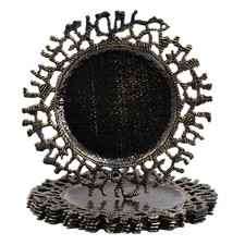 6 Pack 13" Black Charger Plates Round Plastic Decorative Wedding Tabletop