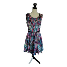 Calvin Klein Multi-Color Water Color Dress Womens Size 10