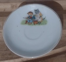 Nursery Plates Cats Antique Childrens Tea Set Plate Early 1900's