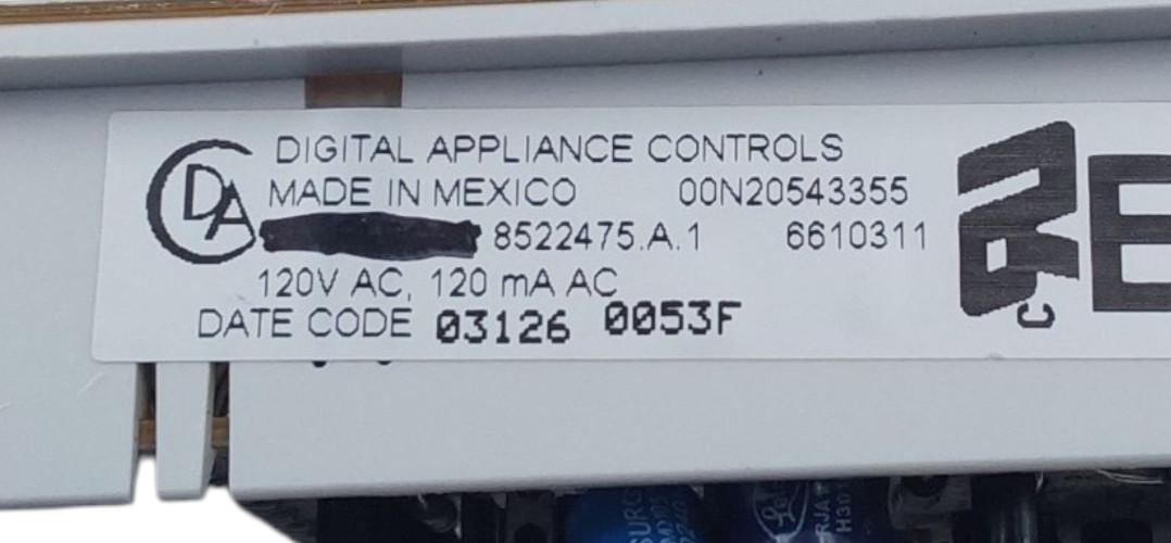 Genuine Whirlpool Range Control Board 8522475 Same Day Ship & 60 Days Warranty**