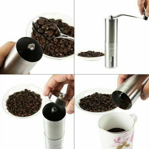 Manual Coffee Bean Grinder Stainless Steel Hand Coffee Mill Ceramic ...