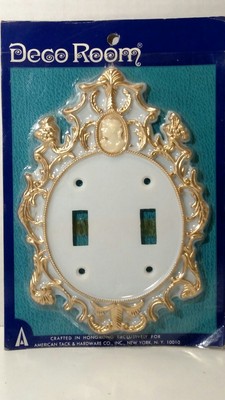 Vintage Double Light Switch Plate Cover New Shabby Chic Victorian Vintage Double Light Switch Plate Cover New Shabby Chic Victorian Antique Sr 1