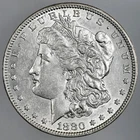 1880-P  $1  MORGAN SILVER DOLLAR  AU DETAILS  "CLEANED"   (260615-024)