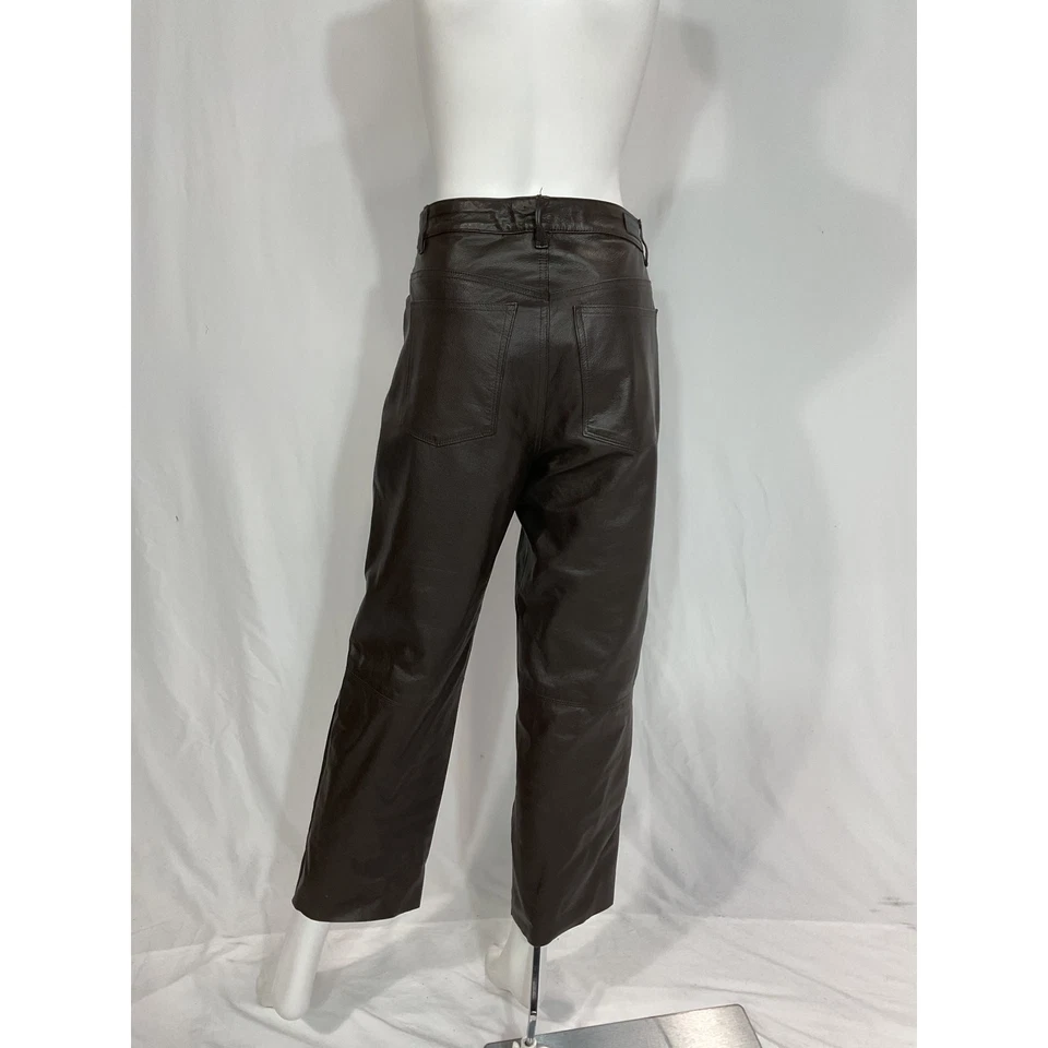 Черные прямые винтажные кожаные брюки Dl1961 Patti с высокой талией размер 28 - Изображение 3 из 4