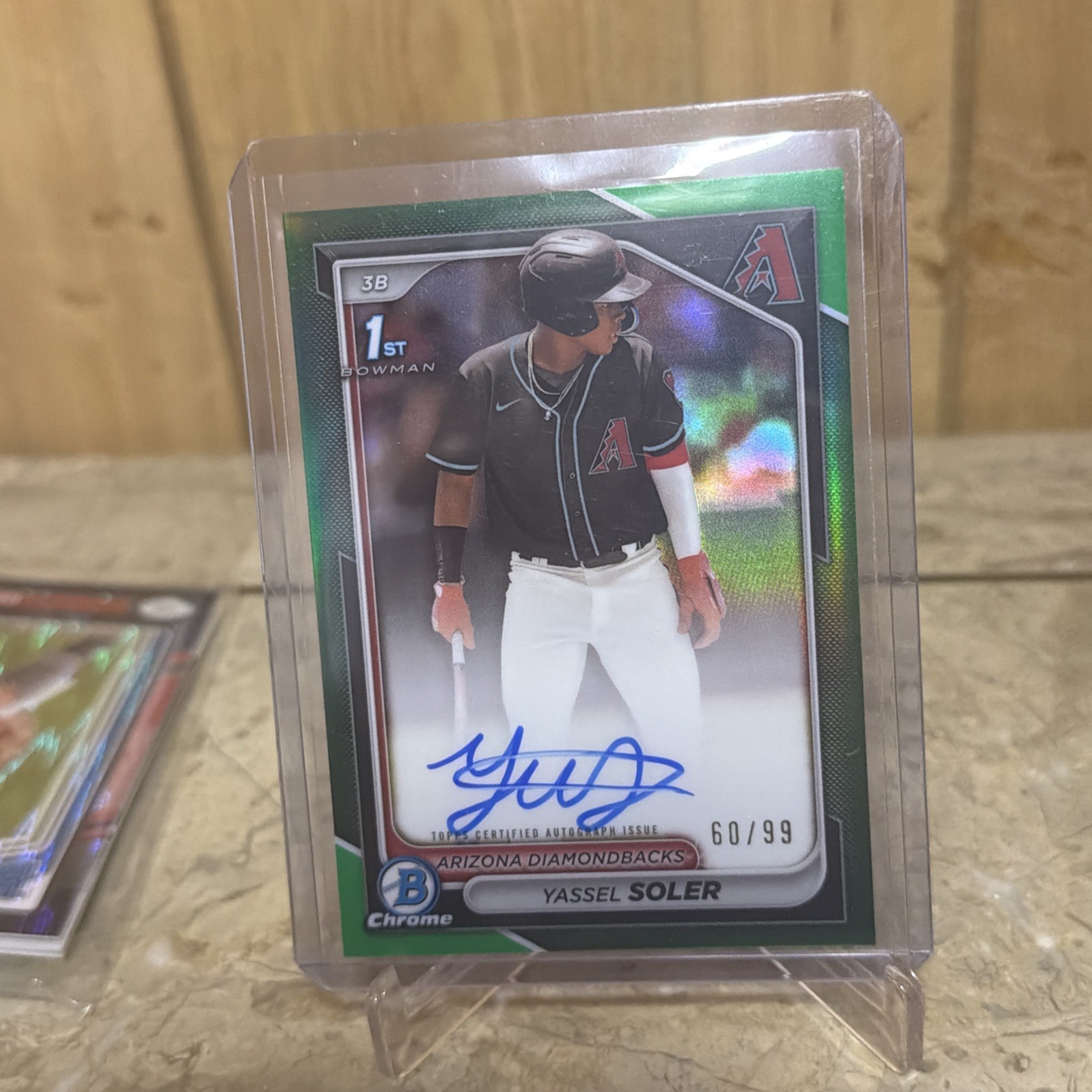 2024 Bowman Chrome Prospect Yassel Soler Auto Green Refractor / 99 #CPA-YSO