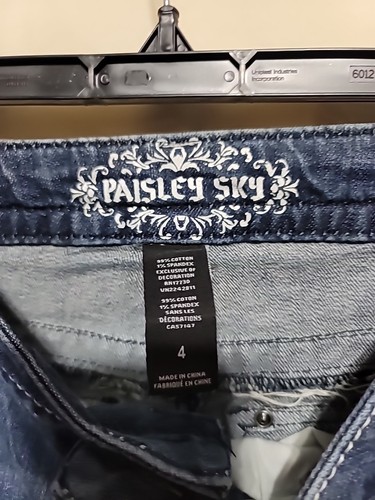 Paisley Sky Jeans dicke Nähte Pattentasche Bootcut Damengröße 4 30L - Bild 4 von 4