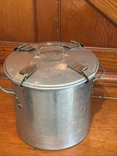 Vintage American Waterless Cooker 7 Quart Aluminum Stock Pot with Locking Lid