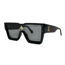Louis Vuitton Sunglasses Cyclone Monogram Flower Swarovski Black