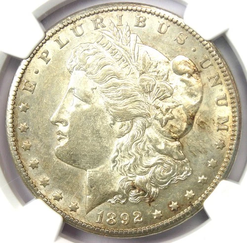 1892-CC Morgan Silver Dollar $1 Carson City Coin - Certified NGC AU55 - Rare!