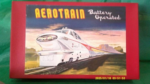 Bandai Toys Vintage 1950's Aerotrain Zephyr Tin Train Set General Motors Mistake