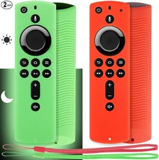 [2 Pack]  Firestick Remote Cover, Silicone Firetv Remote Case Compatible with Fi