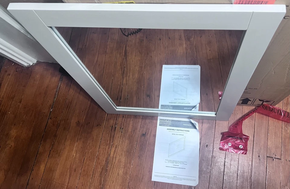 Home Decorators Sepal 24" W x 32" H Rectangular Framed Wall Mirror in Dove Gray - Image 3 of 4