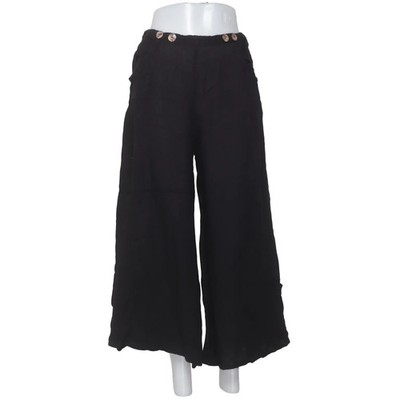 Ralston Design, Palazzohose, Größe: S, Schwarz, Leinen/Viskose, Einfarbig #re1