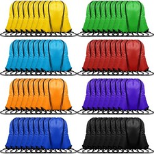 Boao 120 Pcs Drawstring Backpacks 8 Color Draw String One Size, Multicolored