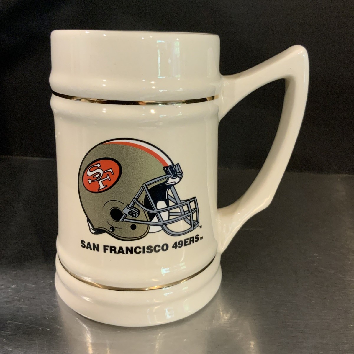 Mug San Francisco 49ers – Années 80 – Céramique Blanc/or – Capacité 12 Oz