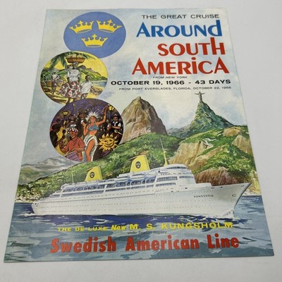 Swedish American Line The Great Cruise Around South American Cruise 1966