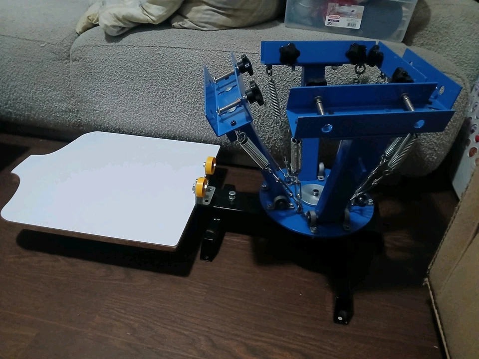 Máquina de serigrafía 4 colores 1 estación/hágalo usted mismo impresora de prensa de camisetas Foto 2 de 4