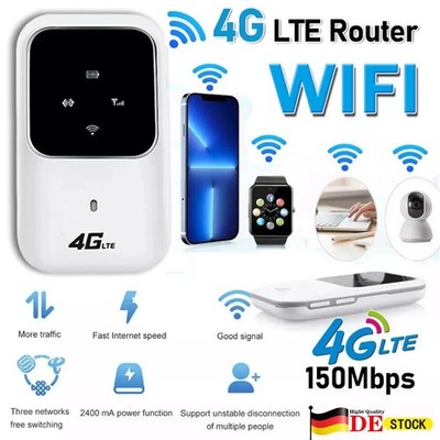 4G LTE Mobiler WLAN Hotspot Wireless Router Tragbares WiFi Modem Ohne Vertrag